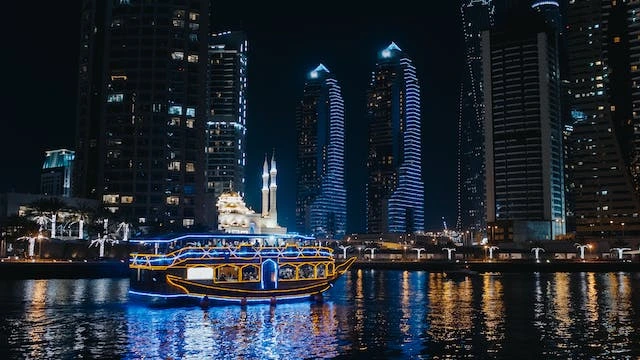 Dubai Creek Romance: Captivating Moments on a Romantic Dhow Cruise Packages